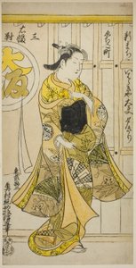 Kurtizána Yugiri z Ibarakiya, Osaka, z triptychu krás tří hlavních měst od Okumura Masanobu