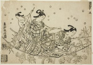 Přeplavba lodi Tanabata (Tanabata no towataru fune) od Okumura Masanobu