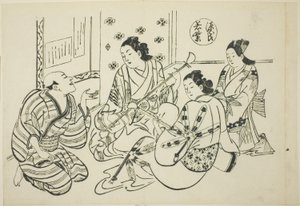 The Waka Murasaki Chapter from "The Tale of Genji" (Genji Waka Murasaki), from a series of Genji parodies od Okumura Masanobu