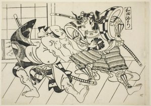 Wada’s Banquet (Wada sakamori), ze série „Slavné scény z japonských loutkových her (Yamato irotake)“ od Okumura Masanobu
