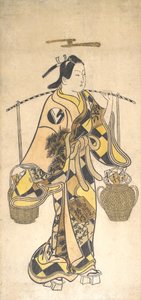 Mladý muž jako prodejce proroctví lásky, ca. 30. léta 18. století, ca. 30. léta 18. století. od Okumura Toshinobu.