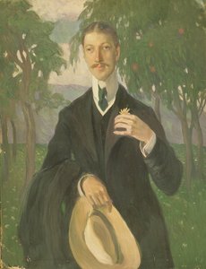Portrét Nikolaje Gumiljeva (1886-1921) 1909 (olej na plátně) od Olga Lyudvigovna Della-Vos-Kardovskaya