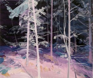 Forêt-noire 1 ,2017 (akryl na plátně) od Olivier Morel