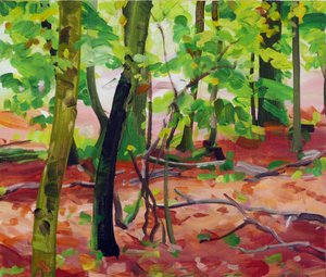 Forêt 17 ,2017 (akryl na plátně) od Olivier Morel