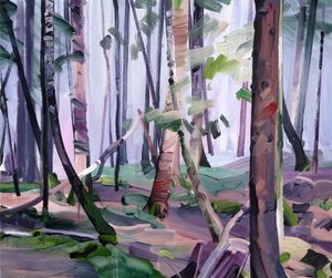 Forêt 22 ,2017 (akryl na plátně) od Olivier Morel