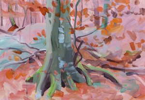 Forêt 32 ,2018 (akryl na plátně) od Olivier Morel