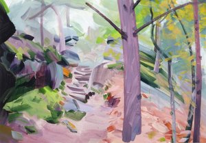 Forêt 33 ,2018 (akryl na plátně) od Olivier Morel