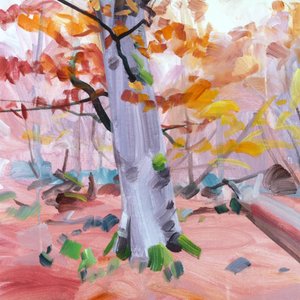 Forêt 37 ,2018 (akryl na plátně) od Olivier Morel