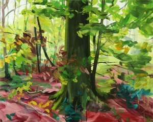 Forêt 3 ,2014 (akryl na plátně) od Olivier Morel