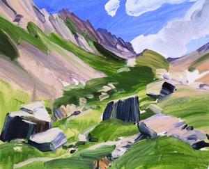 Leukerbad 15, 2012 (akryl na plátně) od Olivier Morel