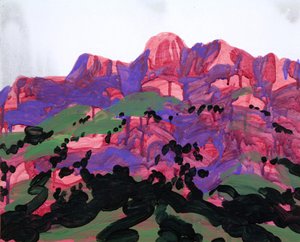 Leukerbad 19, 2012 (akryl na plátně) od Olivier Morel