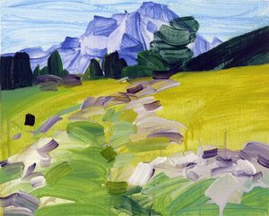 Leukerbad 36, 2017 (akryl na plátně) od Olivier Morel