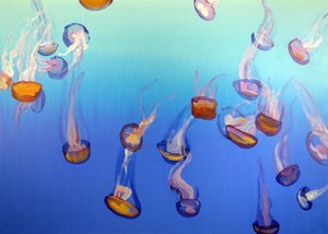 Méduses 3, 2012 (akryl na plátně) od Olivier Morel