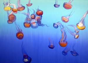 Méduses 4, 2012 (akryl na plátně) od Olivier Morel