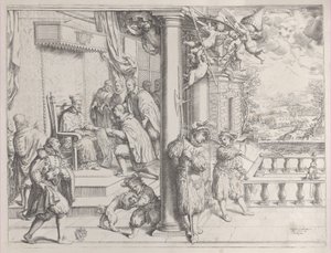 Mladý muž předkládá svou tezi kardinálu Aldobrandinimu, 1620., 1620. od Oliviero Gatti