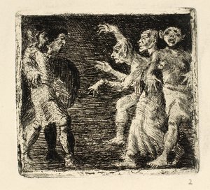 Macbeth a čarodějnice od Oluf Hartmann