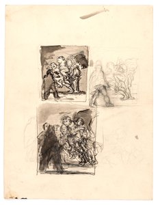 Tři studie pro "Macbeth a čarodějnice" od Oluf Hartmann