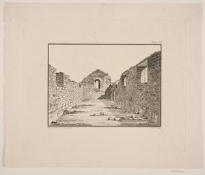 Zřícenina kostela v Grónsku. Ilustrace pro W.A. Grah. Výzkumná cesta na východní pobřeží Grónska od Oluf Olufsen Bagge