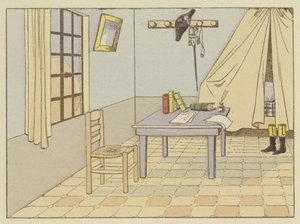 Napoleon jako poručík ve Valence v roce 1785 vstal před úsvitem od Onfray de Breville Job