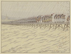 Napoleon a jeho armáda překračují Rýn u Kehlu, 1. října 1805 od Onfray de Breville Job