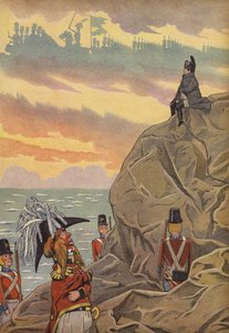 Napoleon na Svaté Heleně, střežený Brity