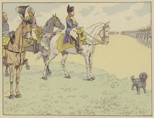 Napoleon hodnotí francouzskou armádu po podepsání smluv z Tilsitu, 7. července 1807 od Onfray de Breville Job