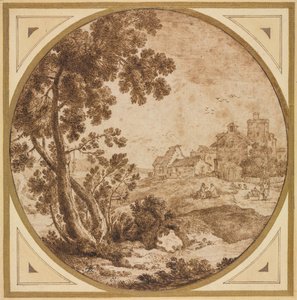 Krajina s budovami a postavami, druhá polovina 1600.