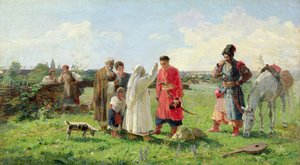 Off to the Zaporozhian Host, 1889 od Opanas Georgievich Slastion