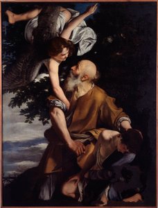 Vazba Izáka (olej na plátně od Orazio Gentileschi
