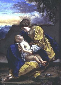 Madonna s dítětem od Orazio Gentileschi