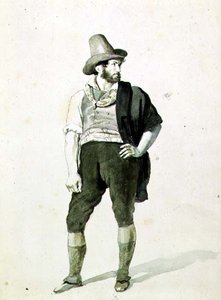Mladý Ital, kolem roku 1834 (akvarel) od Orest Adamovich Kiprensky