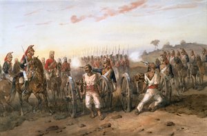 Bengal Horse Artillery, kolem roku 1858 (akvarel na papíře)