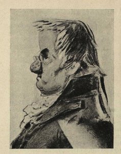 Portrét karikatura architekta Giacomo Quarenghi 1744-1817, 1810s.