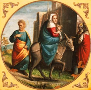 Návrat z letu do Egypta od Ortolano (c.1488 c.1525)