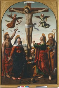 Ukřižování s Pannou Marií a svatým Janem Křtitelem, svatou Marií Magdalénou, svatým Janem Evangelistou a svatým Augustinem