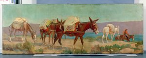 Anheuser-Busch Pack Mules (olej na plátně)