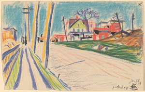 Ulice v Bronxu od Oscar F. Bluemner