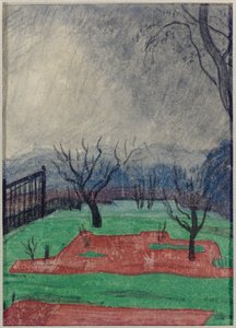 Field at Sunset (s/c a pastelkou na papíře)