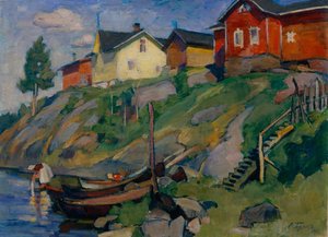 Venkovská vesnice ve Finsku, 1915