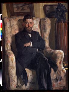 ""Portrét sběratele umění Alexise (AA) Bakhrushina (1865-1929)"" (Portrét sběratele Alexey A. Bakhrushina) Obraz Osip Emmanuilovič Braz (1872-1936) 1904 Státní muzeum umění Tula (Toula)