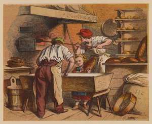 Pekař (barevná litografie) od Oskar Pletsch