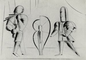 Z jeviště v Bauhausu Jeviště v Bauhausu, 1925. od Oskar Schlemmer