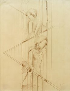 Scéna schodiště od Oskar Schlemmer