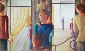 Skupina dvanácti s interiérem. 1930
