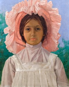 Dívka s růžovou čepicí od Osman Hamdi Bey