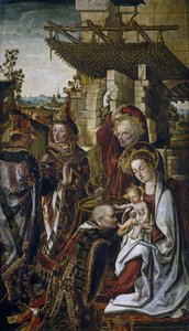 Klanění tří králů, c. 1490-1499 od Osona