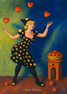 Žonglér s roztomilými srdíčky od Osvaldo Russo