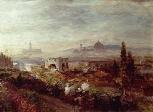 Pohled na Florencii od Oswald Achenbach