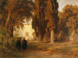 Klášterní zahrada. Po roce 1857
