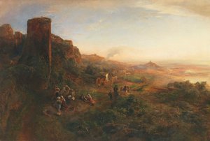 Oswald Achenbach Večerní nálada v Albánských horách od Oswald Achenbach